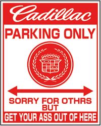 Cadillac　パーキングサイン