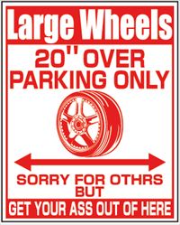 Large Wheels　パーキングサイン