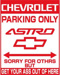 CHEVROLET ASTRO　パーキングサイン